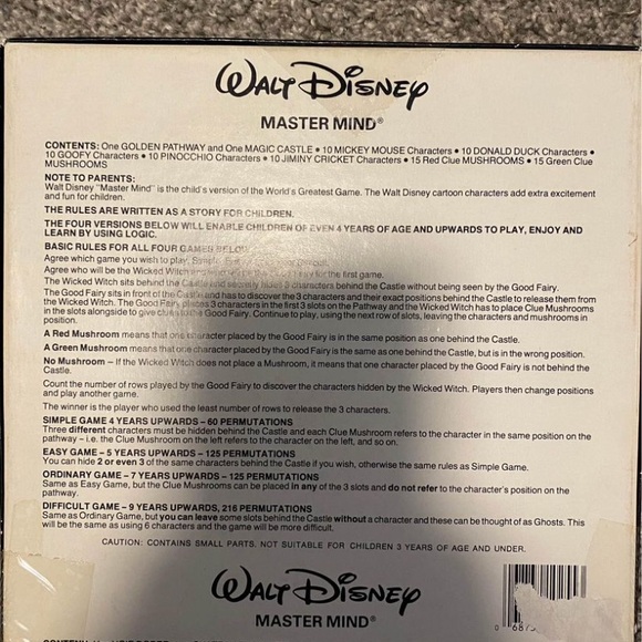 Walt Disney Master Mind Game - Picture 2 of 3
